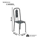 Ver imagem 3 de Cadeiras para Sala de Jantar 6 Unidades Lívia Prata/Preto Floral/Mart