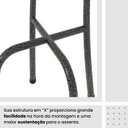 Ver imagem 7 de Cadeiras para Sala de Jantar 6 Unidades Lívia Prata/Preto Floral/Mart
