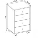 Ver imagem 2 de Gaveteiro Office Presence 4 Gavetas com Rodizio Demobile Cor:amendola-grafito