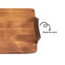 Bandeja De Madeira 50x25cm Com Alças em Couro - 3