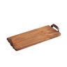 Bandeja De Madeira 50x25cm Com Alças em Couro - 1