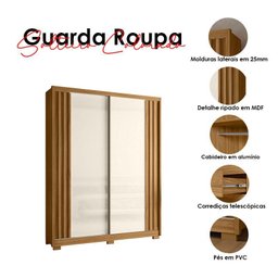 Guarda Roupa Solteiro Colorado e Cômoda Dhara Freijó Off White - Moval - 5 Guarda Roupa Solteiro Colorado e Cômoda Dhara Freijó Off White - Moval - 5