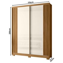 Guarda Roupa Solteiro Colorado e Cômoda Dhara Freijó Off White - Moval - 2 Guarda Roupa Solteiro Colorado e Cômoda Dhara Freijó Off White - Moval - 2