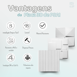 Kit 14 Placas Revestimento Moderno Parede Flexivel 3m² 3d - 3
