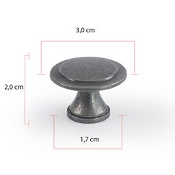 Puxador Redondo Flor Em Metal Para Móveis Kit 8 Unidade Puxador De Guarda Roupa Puxadores De Gaveta - 1