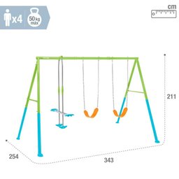 Balanço de Jardim Infantil Três Posições Gangorra e Assentos Intex - 6