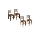 Ver imagem 1 de Kit 4 Cadeiras Laguna Imbuia de Madeira Maciça e Estofado Marrom - Top Madeira