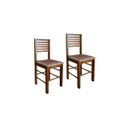 Ver imagem 1 de Kit 2 Cadeiras Laguna Imbuia de Madeira Maciça e Estofado Corino Marrom - Top Madeira