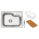 Ver imagem 1 de Cuba Tramontina Morgana Compact 48 Fx Undermount Aço Inox com Acessórios