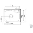 Ver imagem 2 de Cuba Tramontina Morgana Compact 48 Fx Undermount Aço Inox com Acessórios