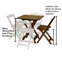 Ver imagem 2 de Jogo de Mesa 70x70 com 4 Cadeiras Dobráveis Preto - Top Madeira