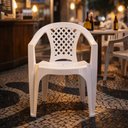 Ver imagem 3 de Cadeira Poltrona Plástica Bar Bistrô Iguape Branca Tramontina