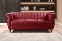 Ver imagem 2 de Conjunto Realeza 2 e 3 Lugares Cor:Suede Bordô 110