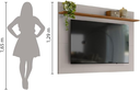 Ver imagem 2 de Painel para TV Sala de Estar Ate 70 Polegadas 180cm NT1305 - Notavel