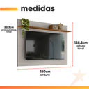 Ver imagem 7 de Painel para TV Sala de Estar Ate 70 Polegadas 180cm NT1305 - Notavel