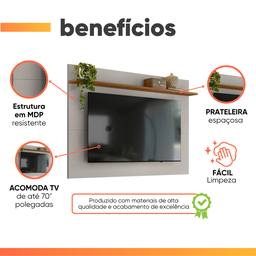 Painel para Tv até 70 Polegadas 1,80m Nt1305 Notável - 4