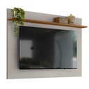 Ver imagem 2 de Painel Home Theater para TV até 70 Polegadas com Prateleira Off White/Marrom - Notável Móveis