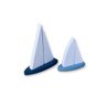 Kit 2 Veleiros Azul Claro e Azul Escuro Decoração Enfeite Barquinhos Náutico - 4