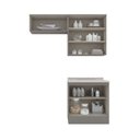 Ver imagem 4 de Lavanderia Modulada 03 Peças 100% MDF com Aéreo Basculante e Tampo Cinza/Calcare Americana