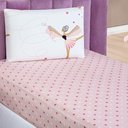 Ver imagem 1 de Jogo Cama Lençol Fantasy Solteiro Infantil Microfibra 2 Peças - Bailarina