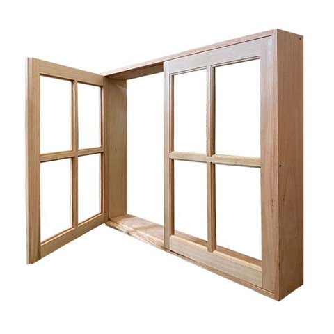 Janela de Madeira Vitro de Abrir Reto Eucalipto Bat 10 Cm Copa Verde Madeiras - 1.40(l)x1.00(a)