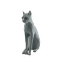 Ver imagem 3 de Gato Low Poly Geométrico Decoração 3D: Cinza