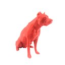 Ver imagem 3 de Pitbull Low Poly Geométrico Decoração 3D:Vermelho