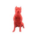 Ver imagem 2 de Pitbull Low Poly Geométrico Decoração 3D:Vermelho