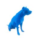 Ver imagem 1 de Pitbull Low Poly Geométrico Decoração 3D:Azul
