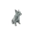 Ver imagem 1 de Buldog Francês Sentado Pet Low Poly Geométrico Decoração 3D:Cinza
