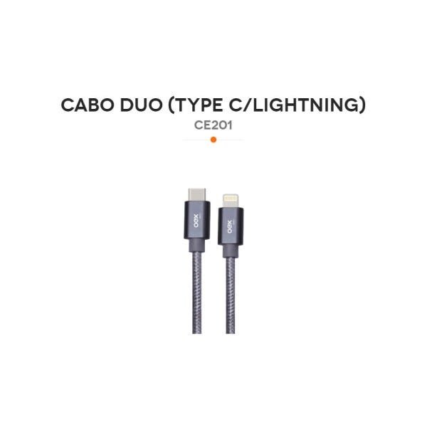 Cabo De Dados Oex Ce201 Duo Typec E Lightning 1,5 Metros - 2