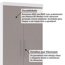 Ver imagem 4 de Guarda Roupa Modulado 90cm 2 Portas e 4 Gavetas Alpes Luciane Móveis