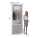Ver imagem 3 de Guarda Roupa Modulado 90cm 2 Portas e 4 Gavetas Alpes Luciane Móveis