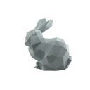 Ver imagem 3 de Coelho Pascoa Low Poly Geométrico Decoração 3D:Cinza
