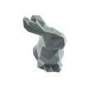 Ver imagem 1 de Coelho Pascoa Low Poly Geométrico Decoração 3D:Cinza