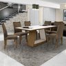 Conjunto Sala de Jantar Mesa Gênova 6 Cadeiras Pampulha Leifer - 1