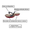Ver imagem 3 de Frigideira Francesa Antiaderente Três Peças