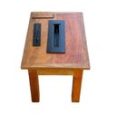 Ver imagem 2 de Mesa de Centro Mesinha Madeira de Demolição com Lareira Ecológica