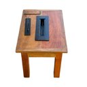 Ver imagem 2 de Mesa de Centro Mesinha Madeira de Demolição com Lareira Ecológica