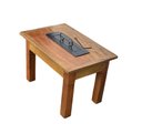 Ver imagem 1 de Mesa de Centro Mesinha Madeira de Demolição com Lareira Ecológica