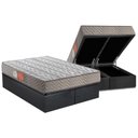 Ver imagem 1 de Cama Box Baú Queen: Colchão Espuma D45 Paropas Pasquale + Base CRC Suede Gray(158x198)