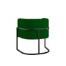 Poltrona Cadeira Decorativa Lua Base de Ferro Black Verde - 2