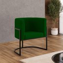 Ver imagem 6 de Poltrona Cadeira Decorativa Lua Base de Ferro Black Verde