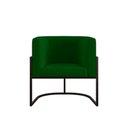 Ver imagem 3 de Poltrona Cadeira Decorativa Lua Base de Ferro Black Verde