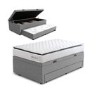 Ver imagem 1 de Conjunto Base Box Baú com Cama Auxiliar Prince e Colchão D33 Hellen