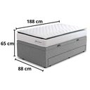 Ver imagem 5 de Conjunto Base Box Baú com Cama Auxiliar Prince e Colchão D33 Hellen