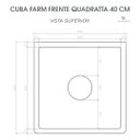 Ver imagem 6 de Cuba Cozinha Farm Sink Quadratta 40 Cm Estilo Fazenda Avental