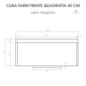 Cuba Cozinha Farm Sink Quadratta 40 Cm Estilo Fazenda Avental - 9
