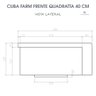 Cuba Cozinha Farm Sink Quadratta 40 Cm Estilo Fazenda Avental - 7