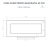 Cuba Cozinha Farm Sink Quadratta 40 Cm Estilo Fazenda Avental - 8